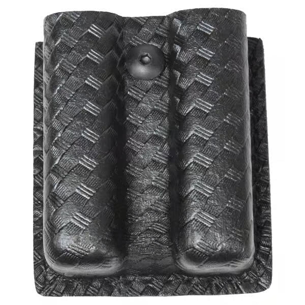 79 - Slimline Open Top Double Magazine Pouch basket weave