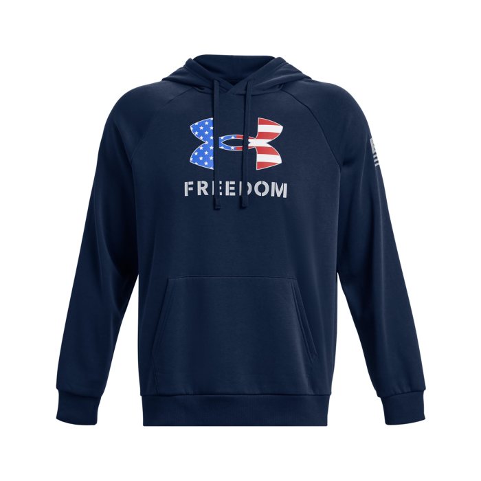 UA Freedom Rival Fleece Big Flag Logo Hoodie