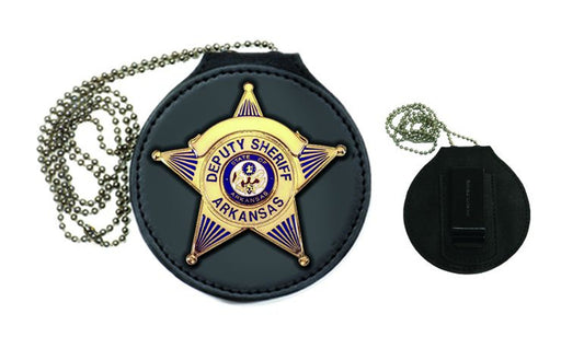 Deluxe Round Badge Holder - 3'' - Recessed Cutout ROUND