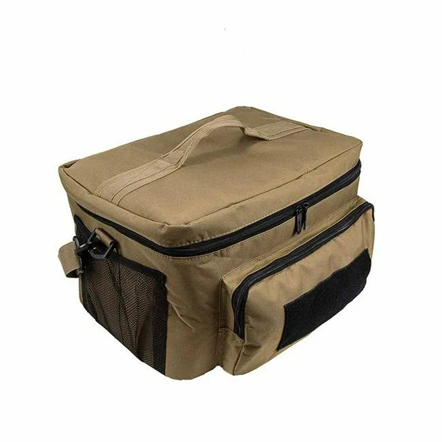 Small Insulated Cooler Lunch Bag with Molle/Pal Webbing tan