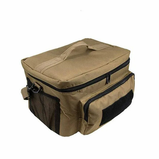 Small Insulated Cooler Lunch Bag with Molle/Pal Webbing tan