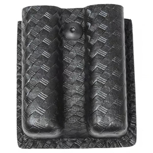 79 - Slimline Open Top Double Magazine Pouch basket weave